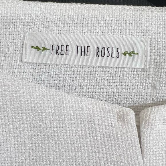 Free The Roses Embroidered Tassel Floral Fully Lined Jacket White Womens Size S - Picture 8 of 9